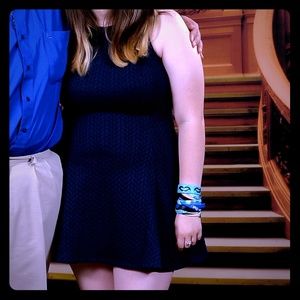 Navy blue skater dress